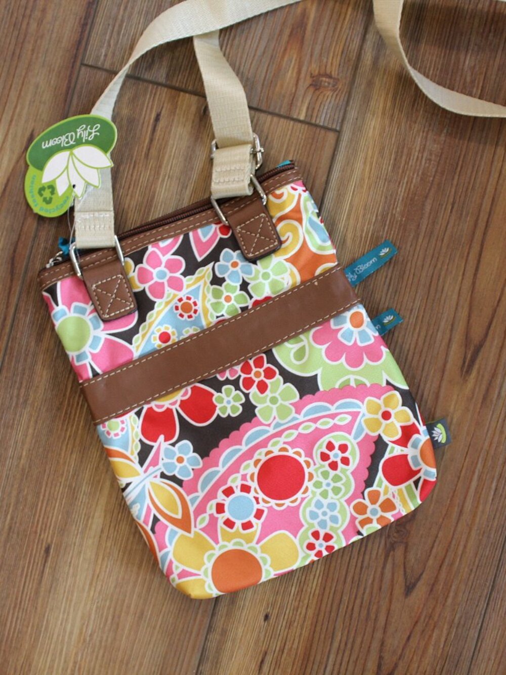 Lily Bloom Floral Paisley Crossbody Bag Messenger Purse Eco Friendly